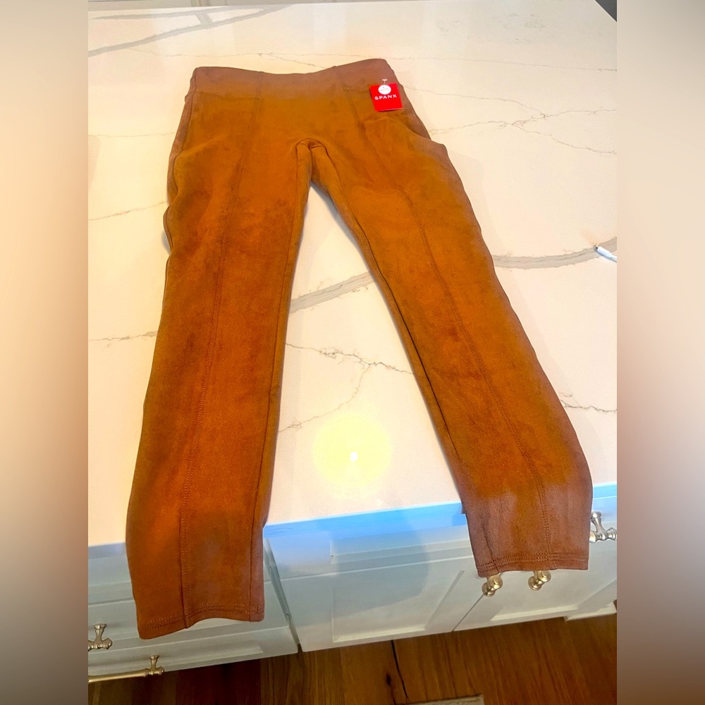 Spanx suede like leggings